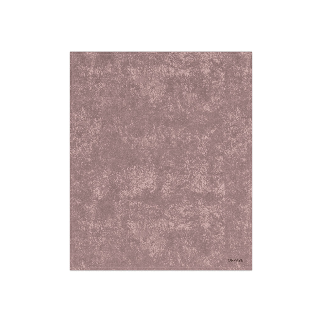 Crushed Velvet Throw Blanket — Luxe Soft Rose Plush Blanket for Cozy Home Décor