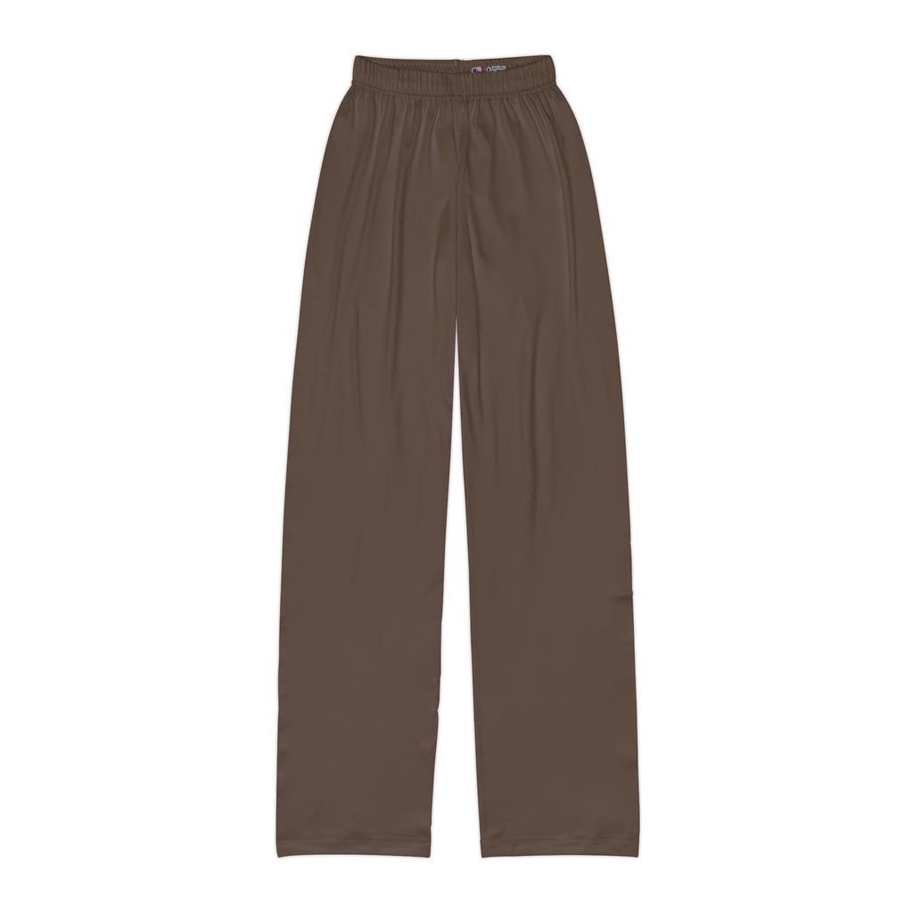Kids Lounge Pants — Cozy Brown All-Over Print Relaxed Fit