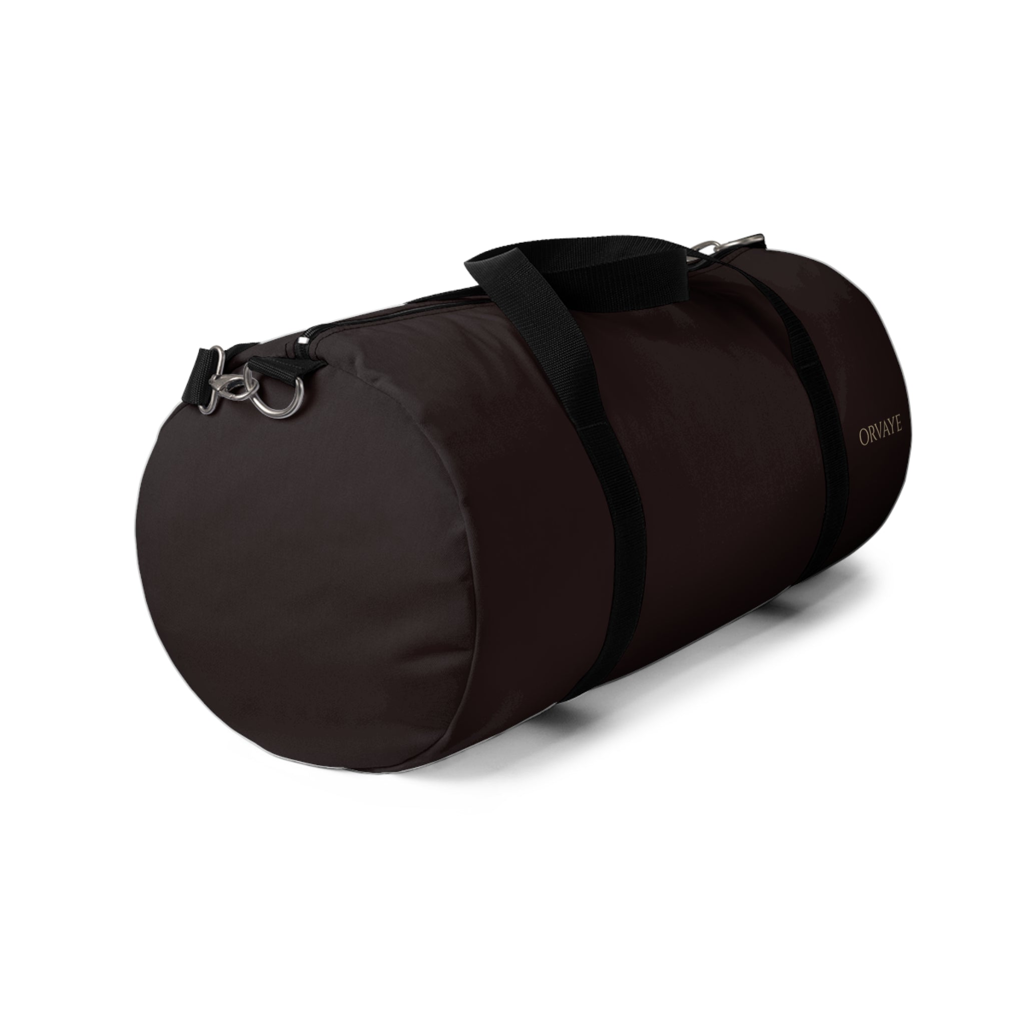 Classic Black Duffel Bag – Durable Travel & Gym Carryall (Orvaye Logo)