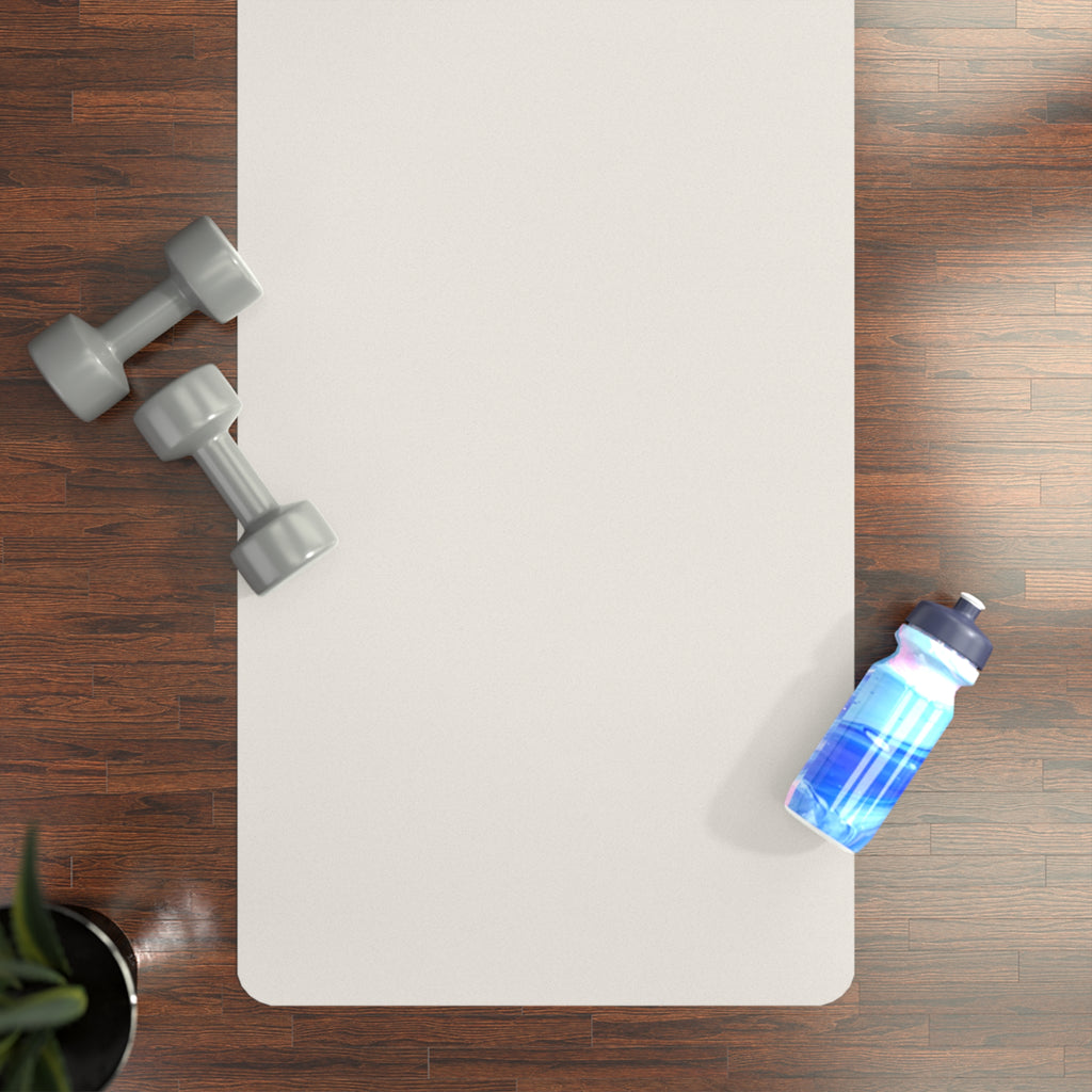 Rubber Yoga Mat — Minimal Alignment Mat with Lotus Center Guide