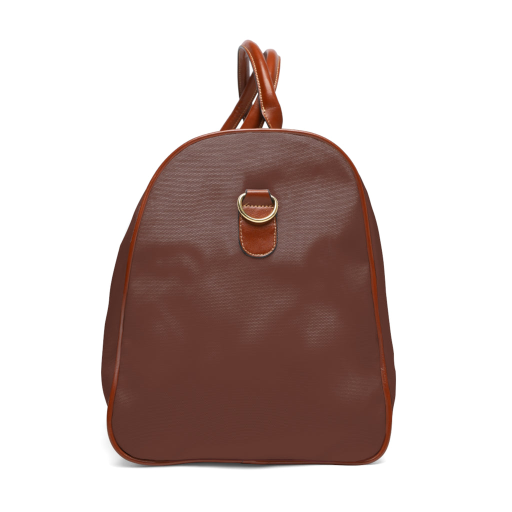 Waterproof Leather-Trim Travel Duffel Bag — Durable Weekend & Carry-On Luggage