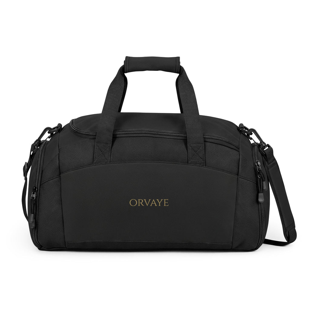 Black Duffel Gym Bag — Spacious Travel & Workout Tote with Shoulder Strap