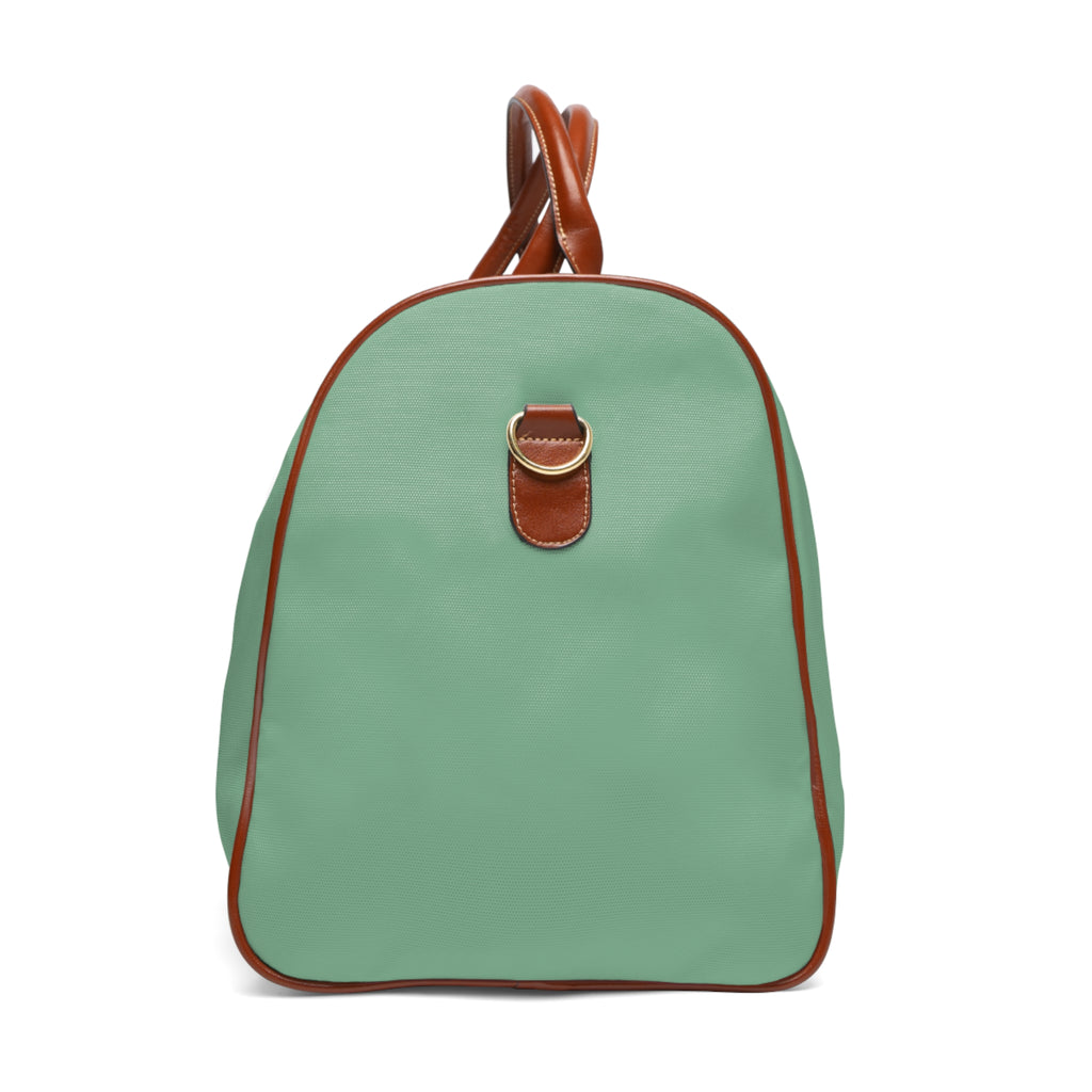Waterproof Travel Duffel Bag – Mint Weekender with Leather Trim