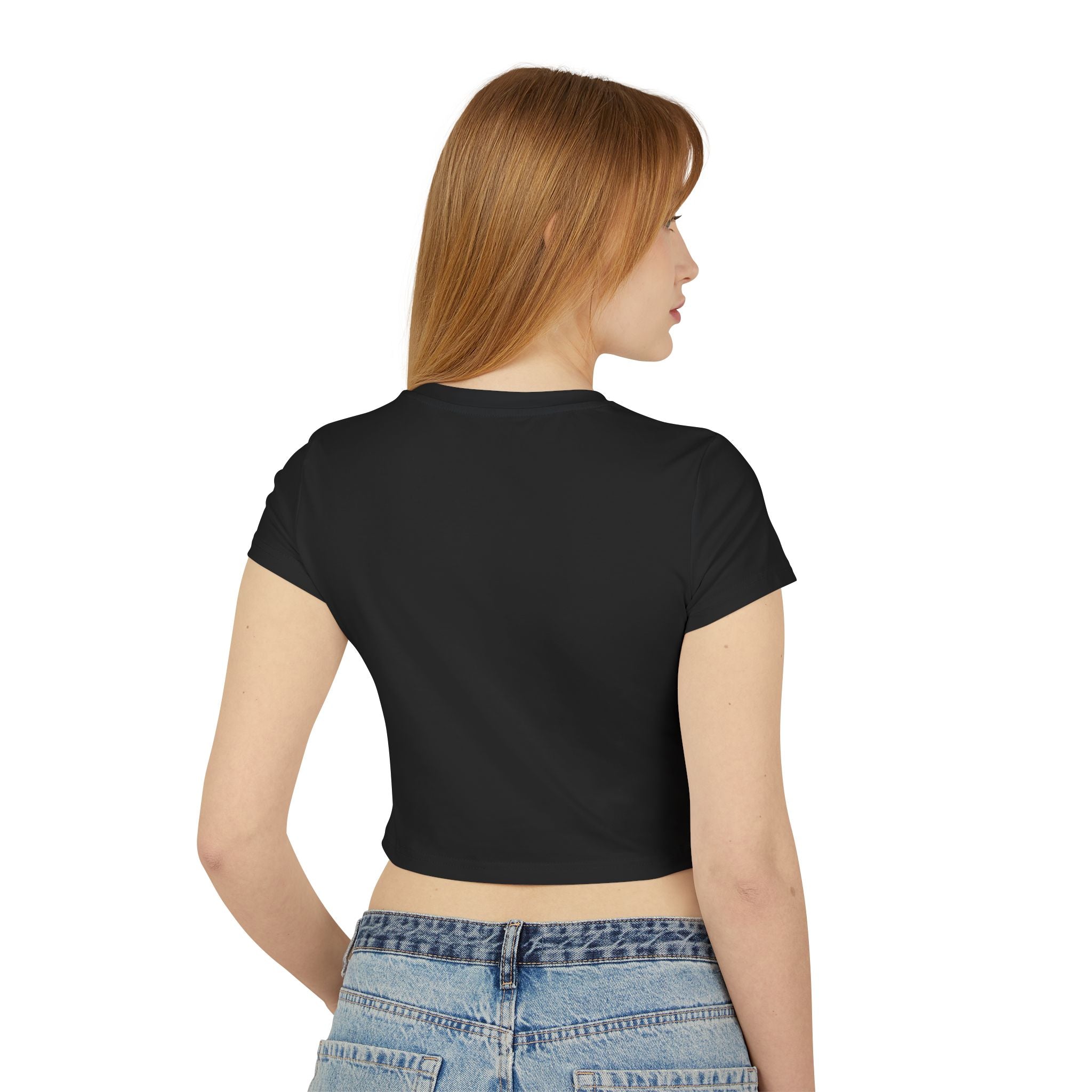 Women's Baby Tee "OBWAYE" Minimal Chest Logo Crop Top