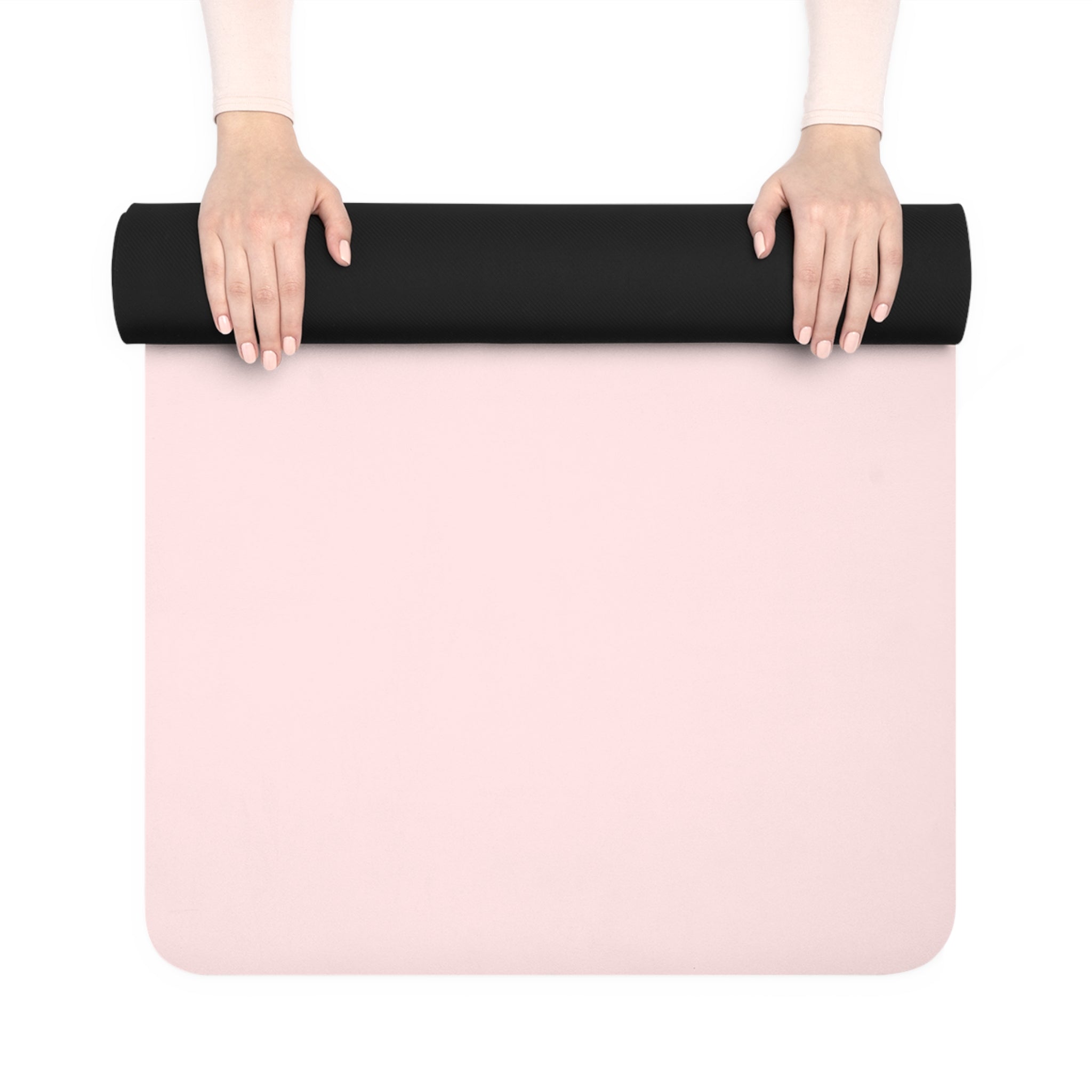 Personalized Blush Yoga Mat - Custom Name & Mantra, Non-Slip 3mm Mat