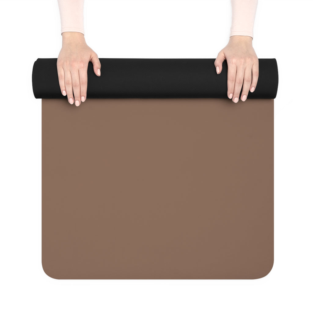 Natural Rubber Yoga Mat — Non-Slip Eco-Friendly Brown/Black Exercise Mat