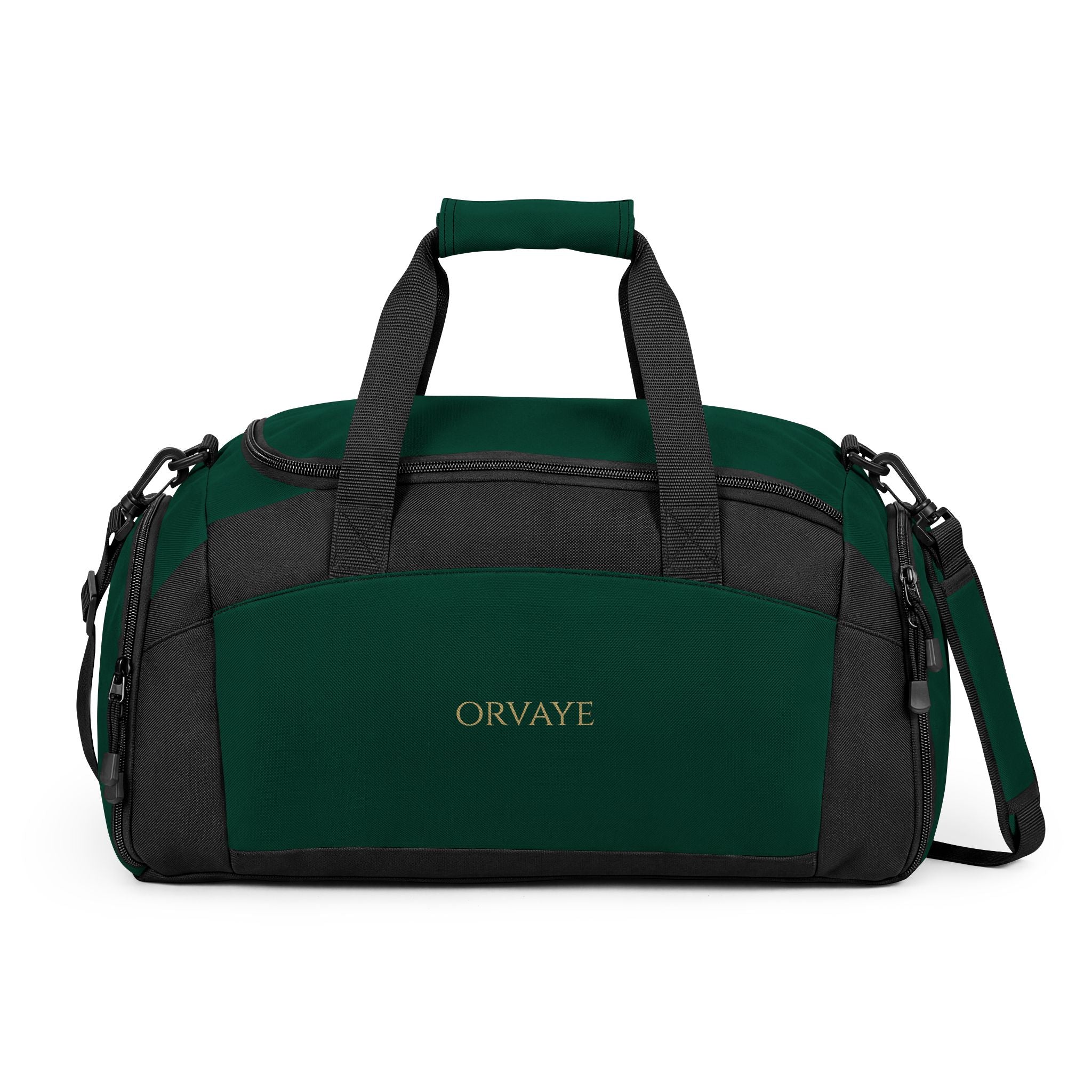 Black Duffel Gym Bag — Spacious Travel & Workout Tote with Shoulder Strap