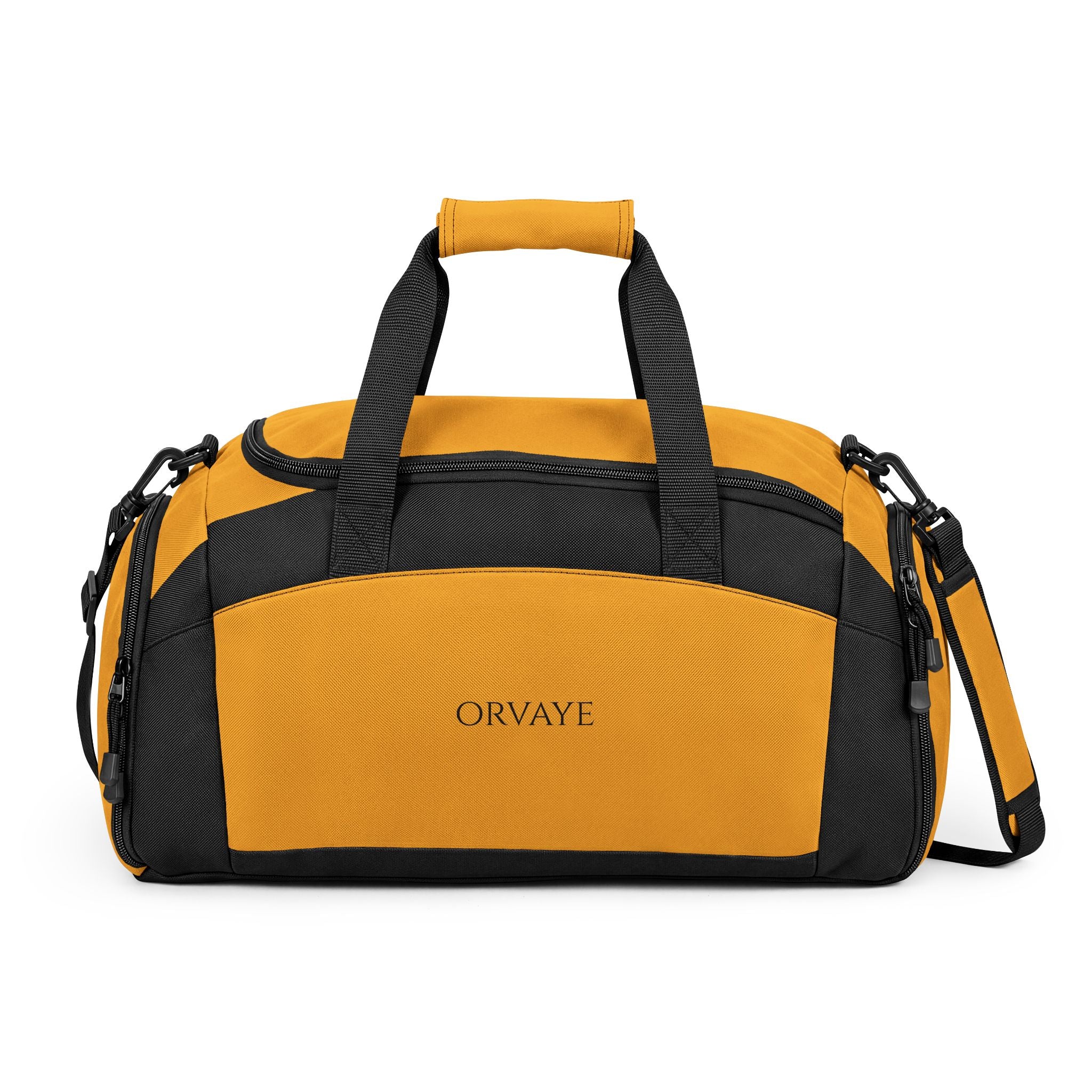 Black Duffel Gym Bag — Spacious Travel & Workout Tote with Shoulder Strap