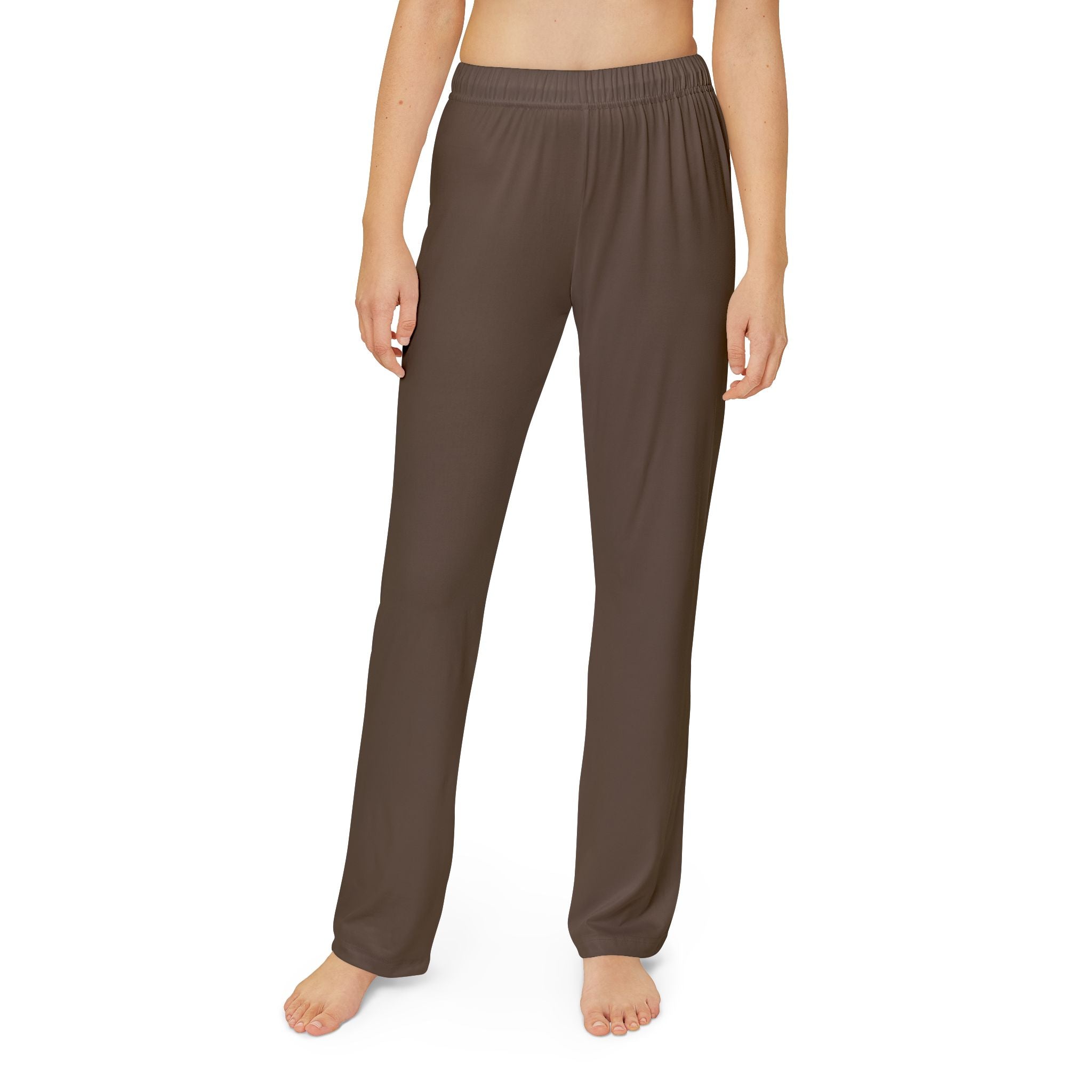 Kids Lounge Pants — Cozy Brown All-Over Print Relaxed Fit