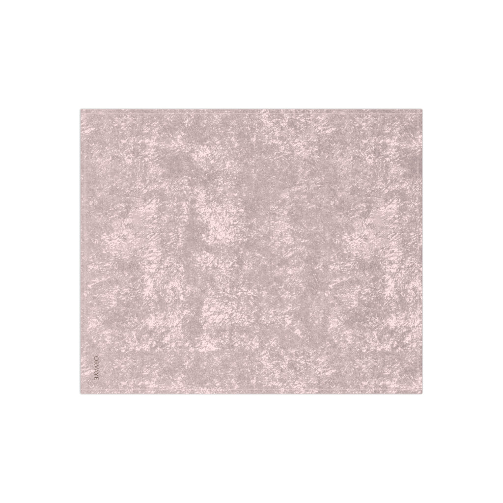 Crushed Velvet Blanket - Lux Plush Throw in Blush Pink
