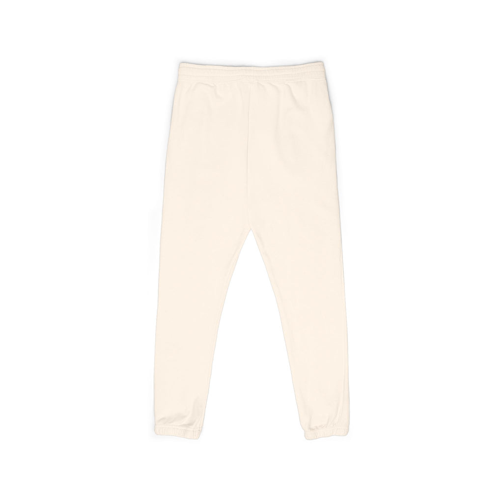 Garment-Dyed Fleece Sweatpants — Minimalist "aloha" Embroidered Lounge Joggers