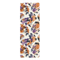 Abstract Watercolor Leopard Rubber Yoga Mat — Non-Slip Floral Animal Print Mat