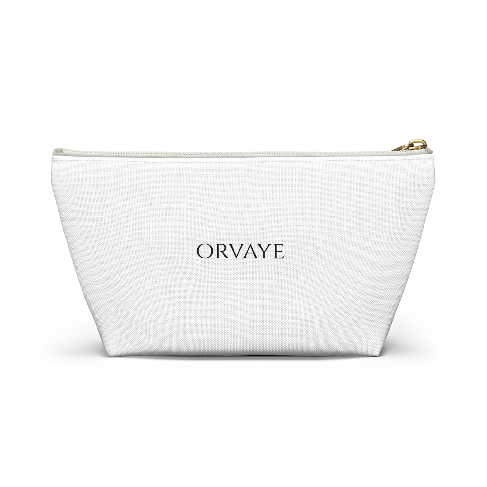 Orvaye Logo Accessory Pouch — T‑Bottom Cosmetic & Travel Organizer