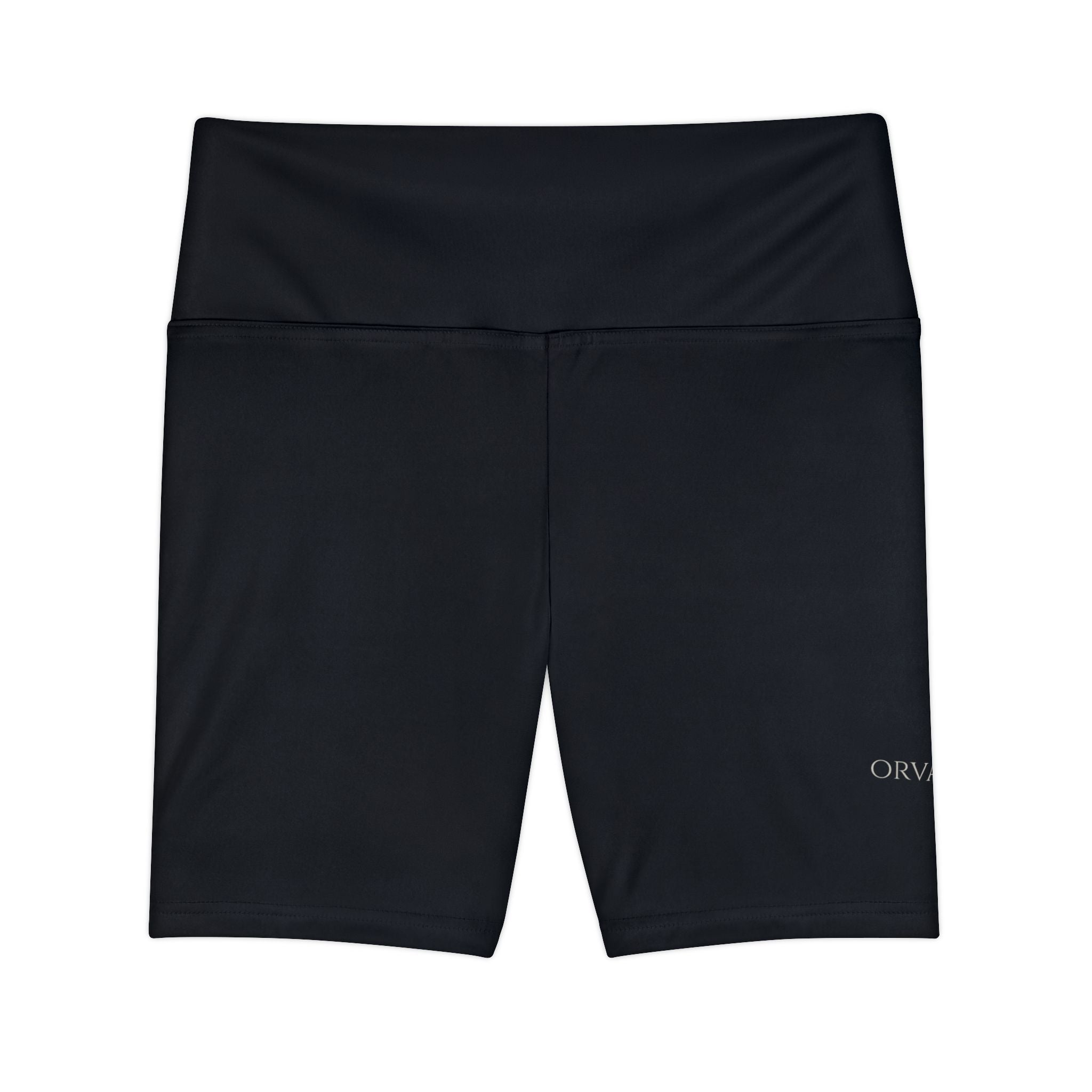 Workout Shorts — Women's High-Waist Black Active Biker Shorts