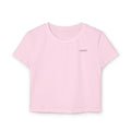 Women's Baby Tee "OBWAYE" Minimal Chest Logo Crop Top