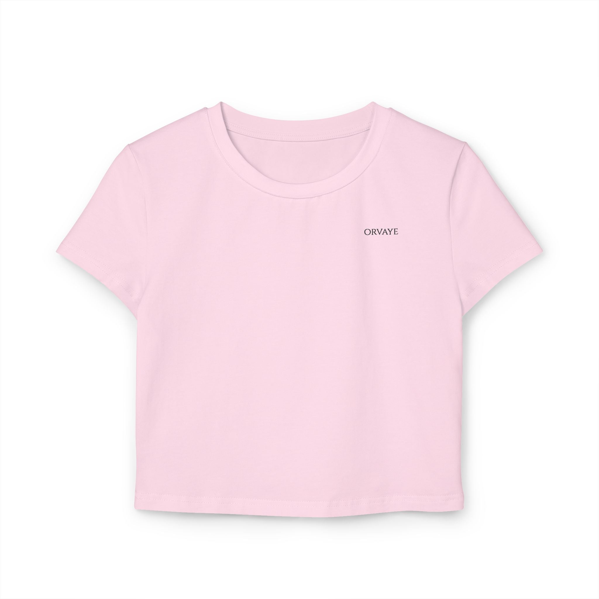 Women's Baby Tee "OBWAYE" Minimal Chest Logo Crop Top