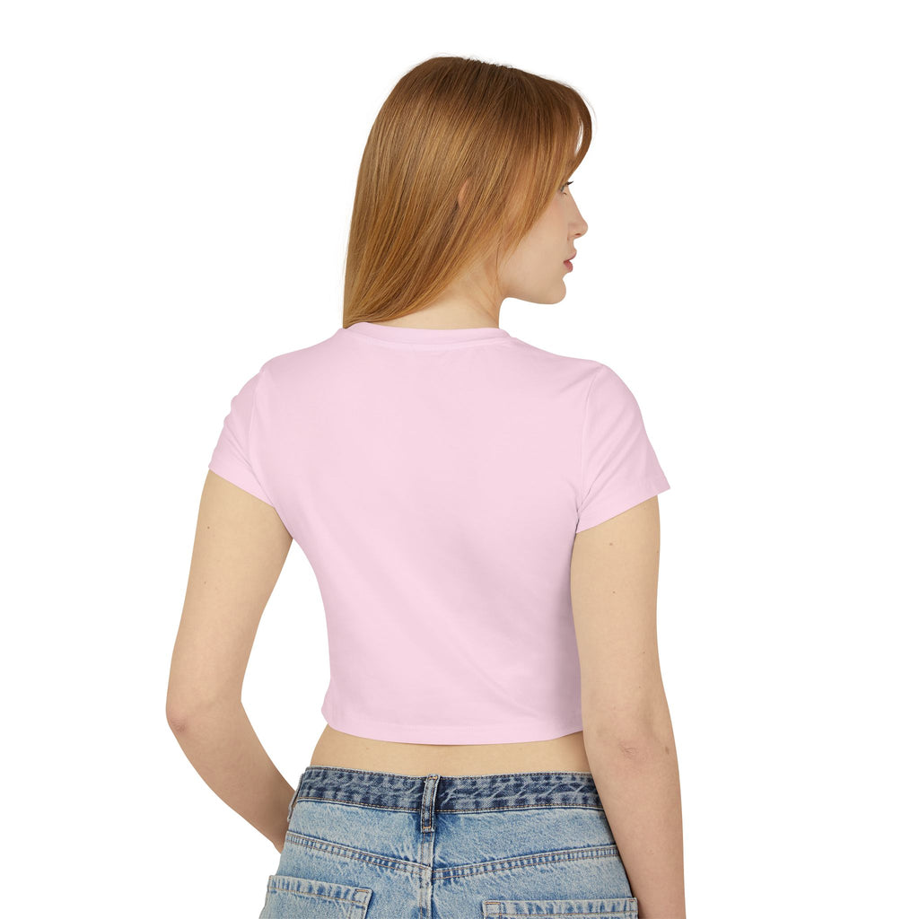Women's Baby Tee "OBWAYE" Minimal Chest Logo Crop Top