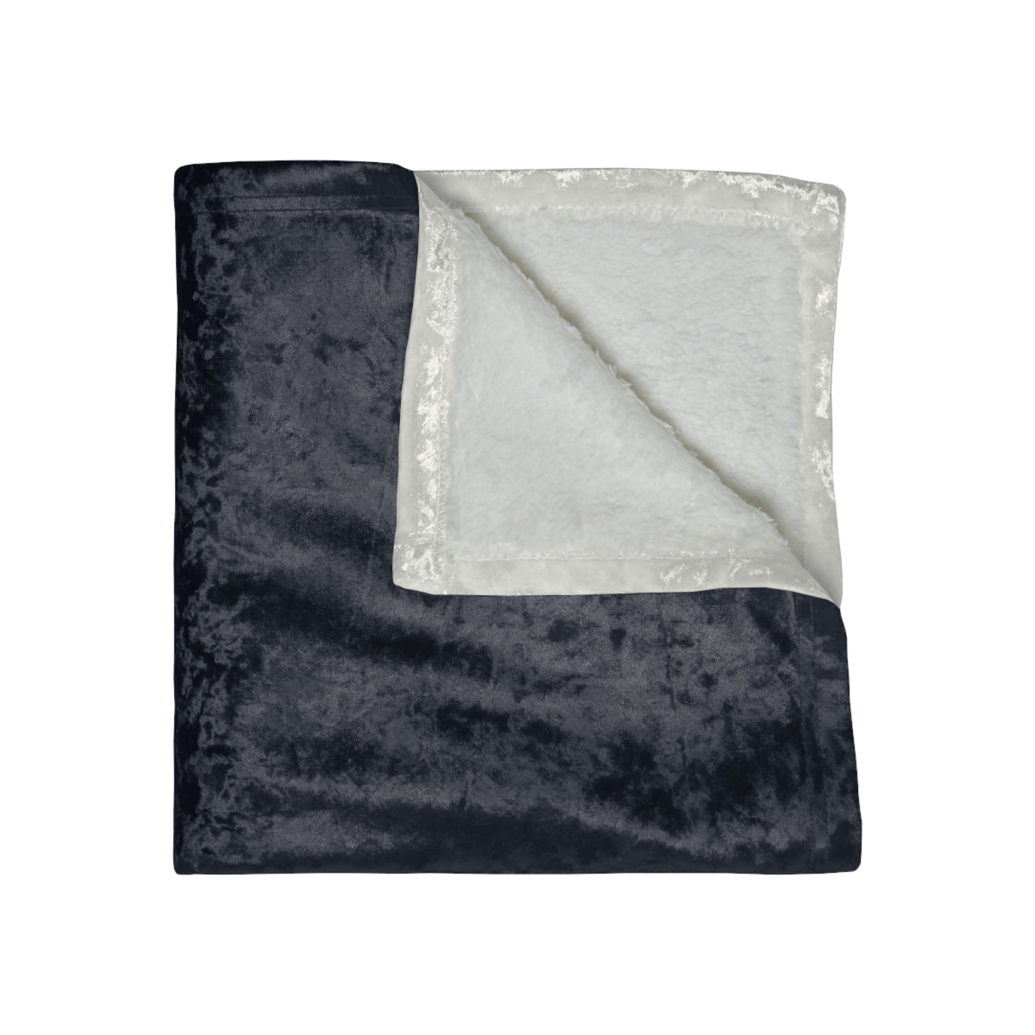 Crushed Velvet Throw Blanket — Luxe Plush Dark Charcoal Cozy Blanket