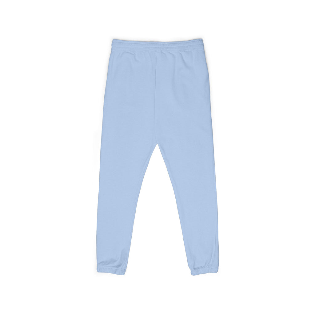 Garment-Dyed Fleece Sweatpants — Minimalist "aloha" Embroidered Lounge Joggers