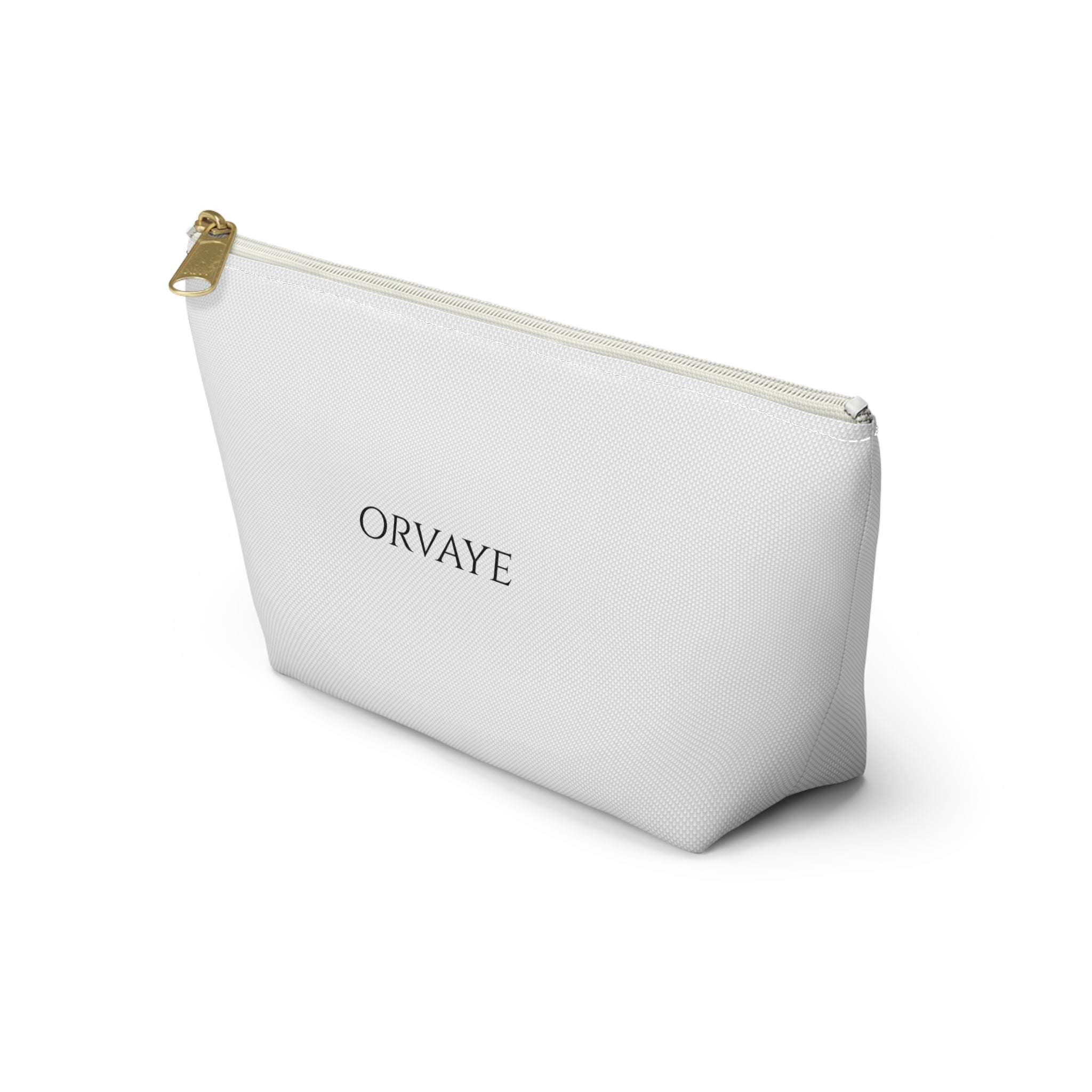 Orvaye Logo Accessory Pouch — T‑Bottom Cosmetic & Travel Organizer