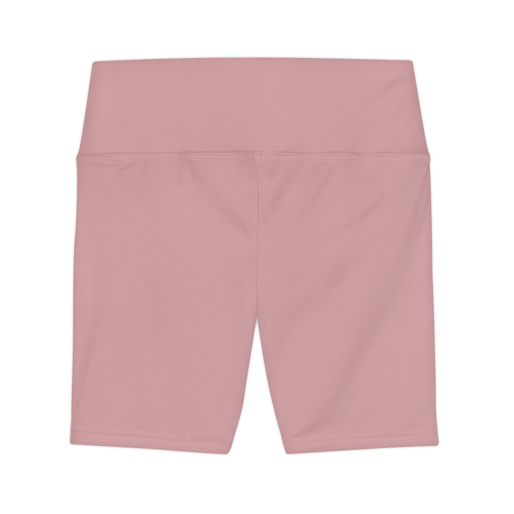 Women’s High-Waist Workout Shorts — Dusty Rose Active Bike Shorts