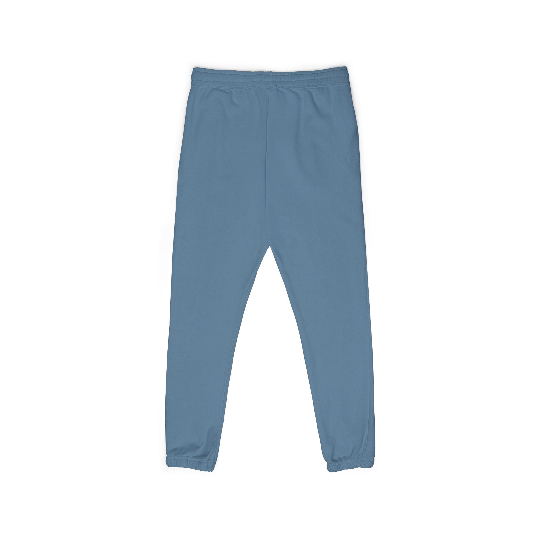 Garment-Dyed Fleece Sweatpants — Minimalist "aloha" Embroidered Lounge Joggers