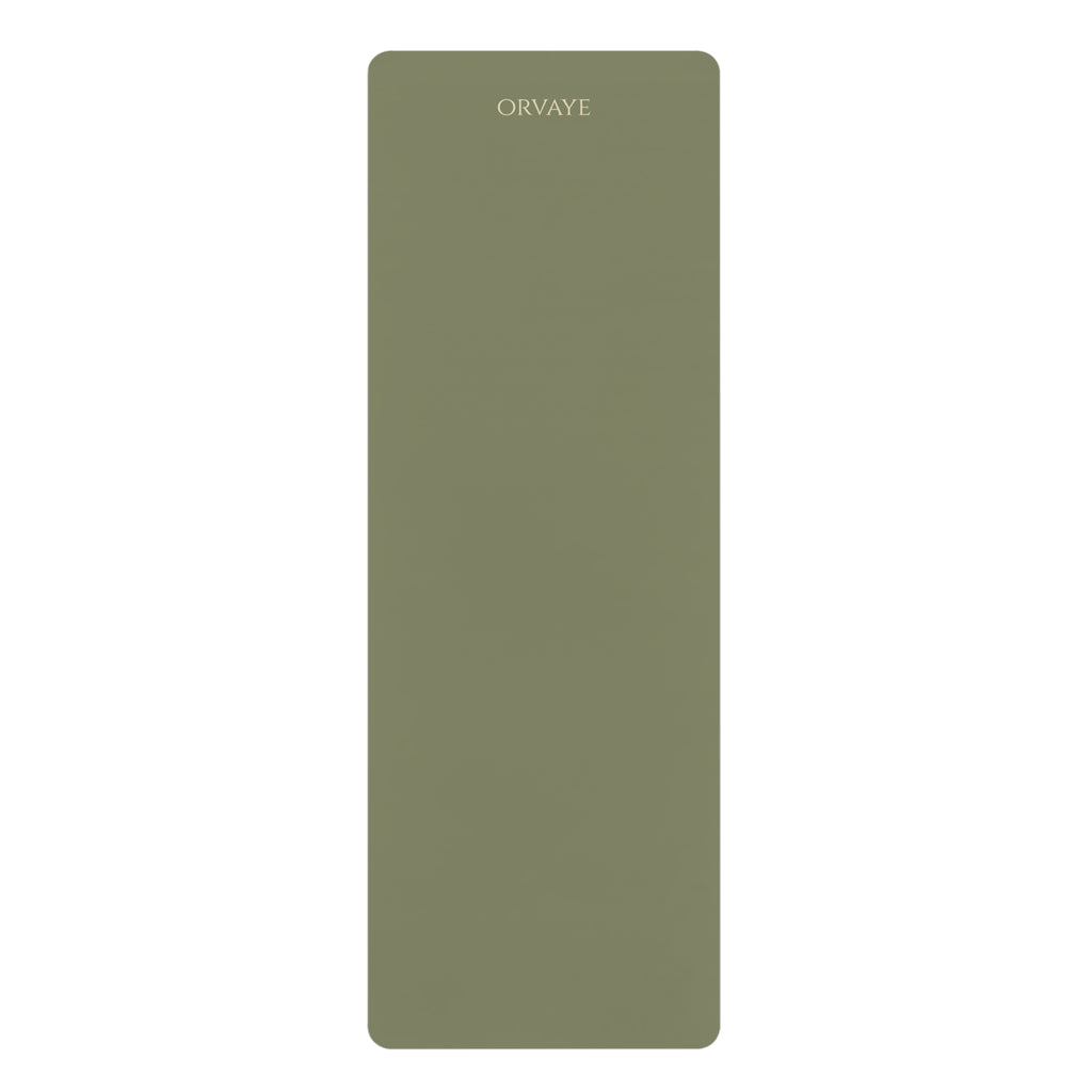 Eco Rubber Yoga Mat — Non-Slip Olive Green Exercise Mat