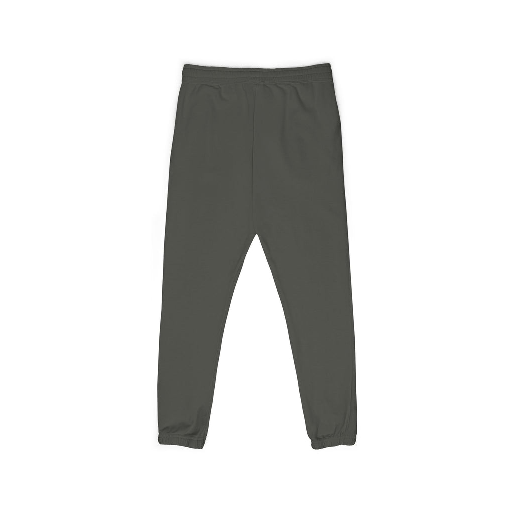 Garment-Dyed Fleece Sweatpants — Minimalist "aloha" Embroidered Lounge Joggers