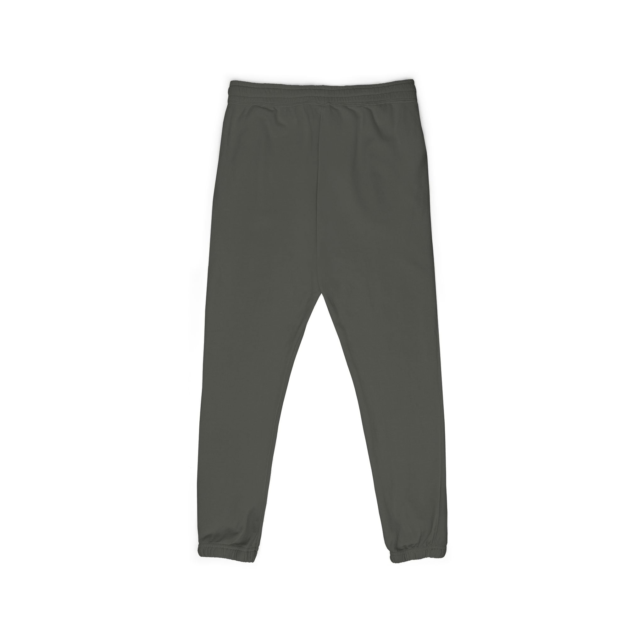 Garment-Dyed Fleece Sweatpants — Minimalist "aloha" Embroidered Lounge Joggers