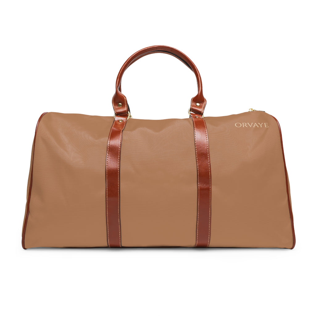 Waterproof Weekend Duffle Bag - Brown Travel Holdall