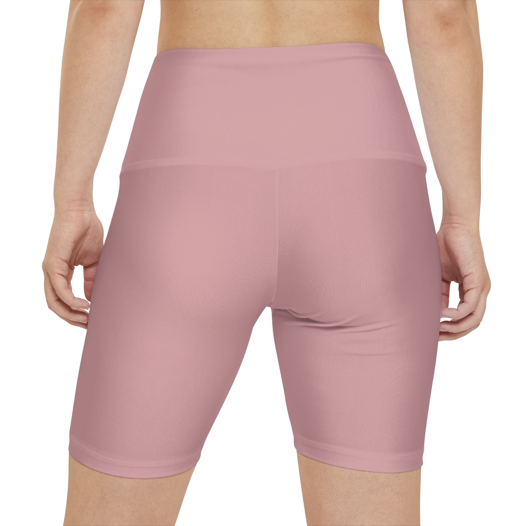 Women’s High-Waist Workout Shorts — Dusty Rose Active Bike Shorts