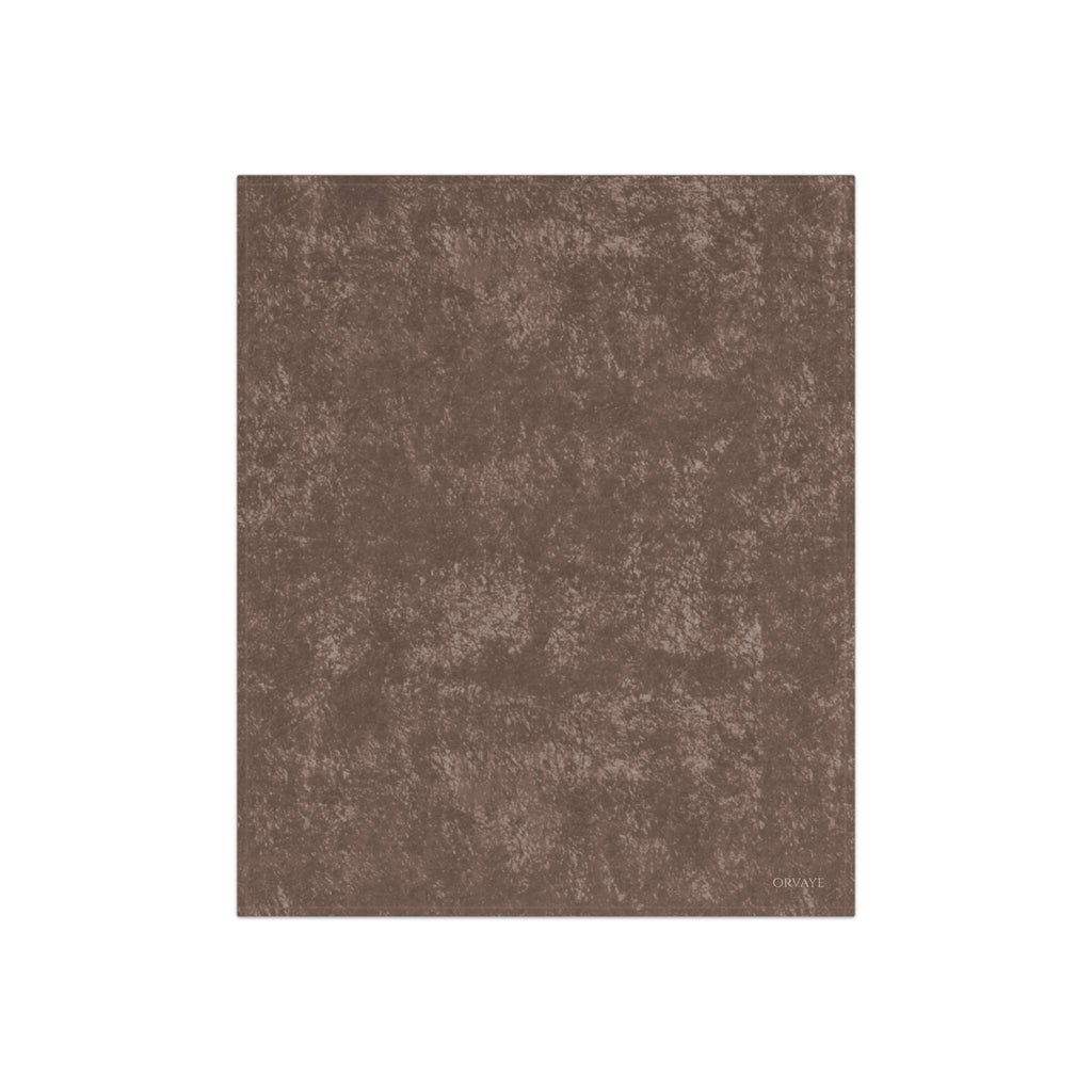 Crushed Velvet Throw Blanket — Luxurious Soft Brown Velvet Cozy Blanket for Living Room & Bedroom