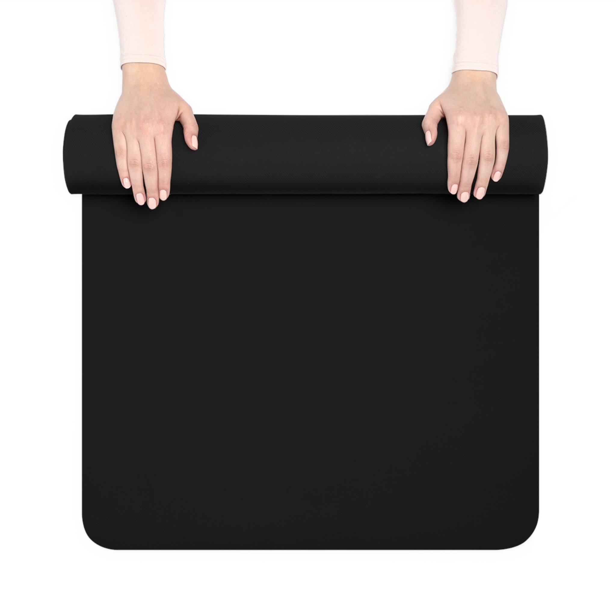 Black Natural Rubber Yoga Mat — Non-Slip Eco Exercise Mat
