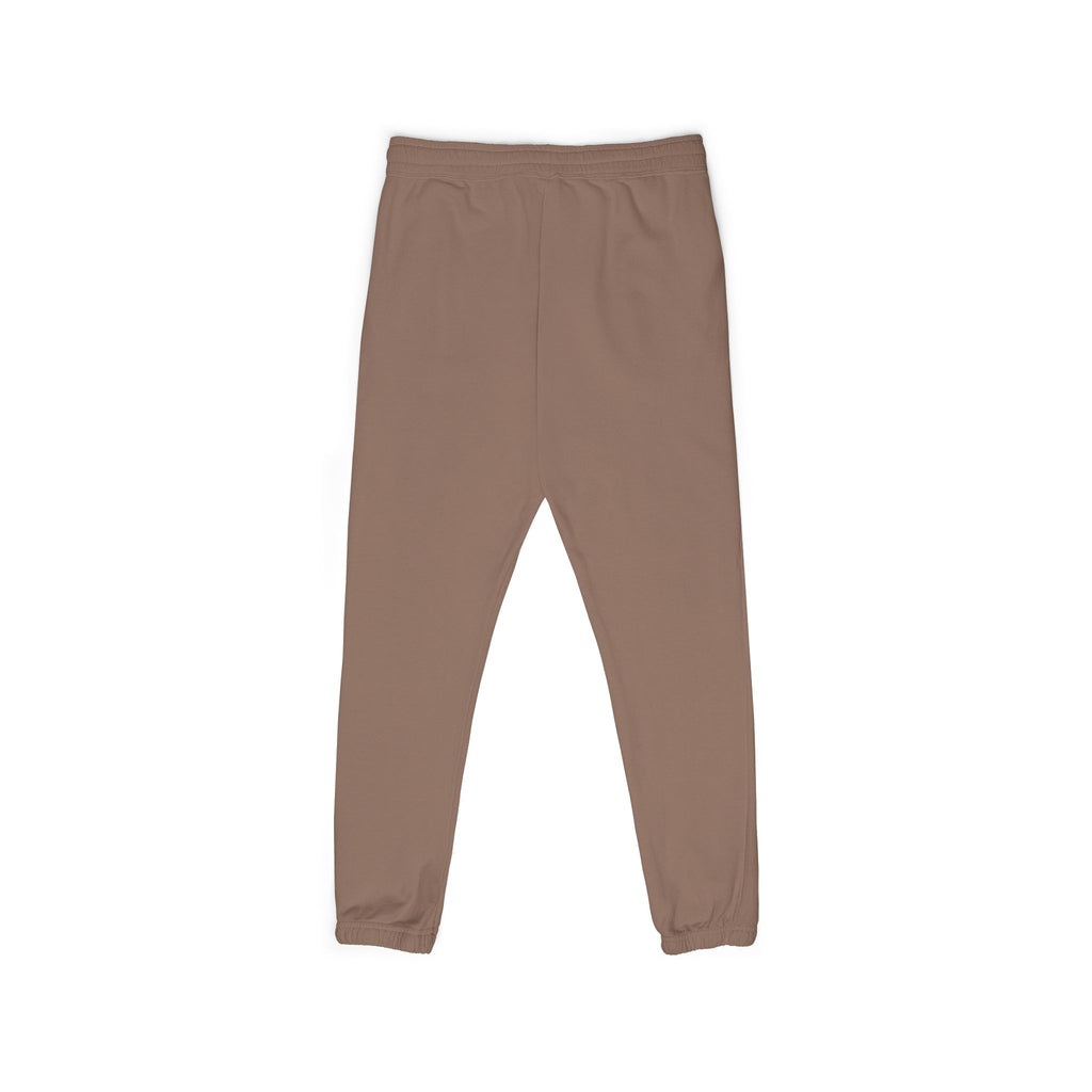 Garment-Dyed Fleece Sweatpants — Minimalist "aloha" Embroidered Lounge Joggers