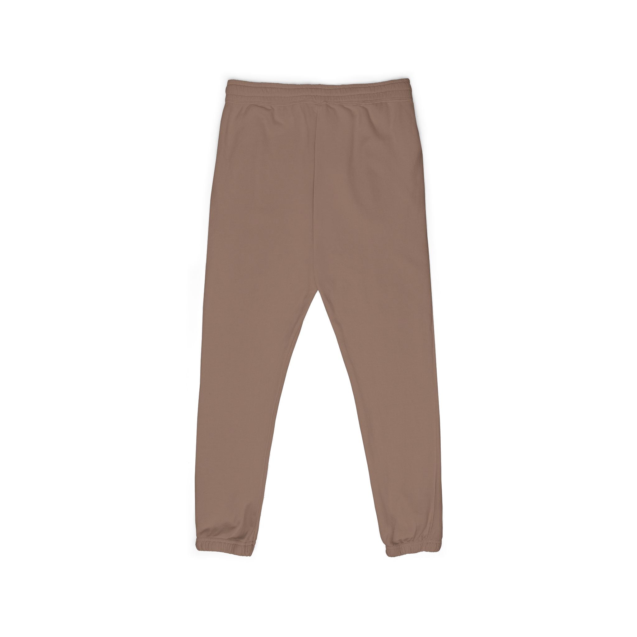 Garment-Dyed Fleece Sweatpants — Minimalist "aloha" Embroidered Lounge Joggers