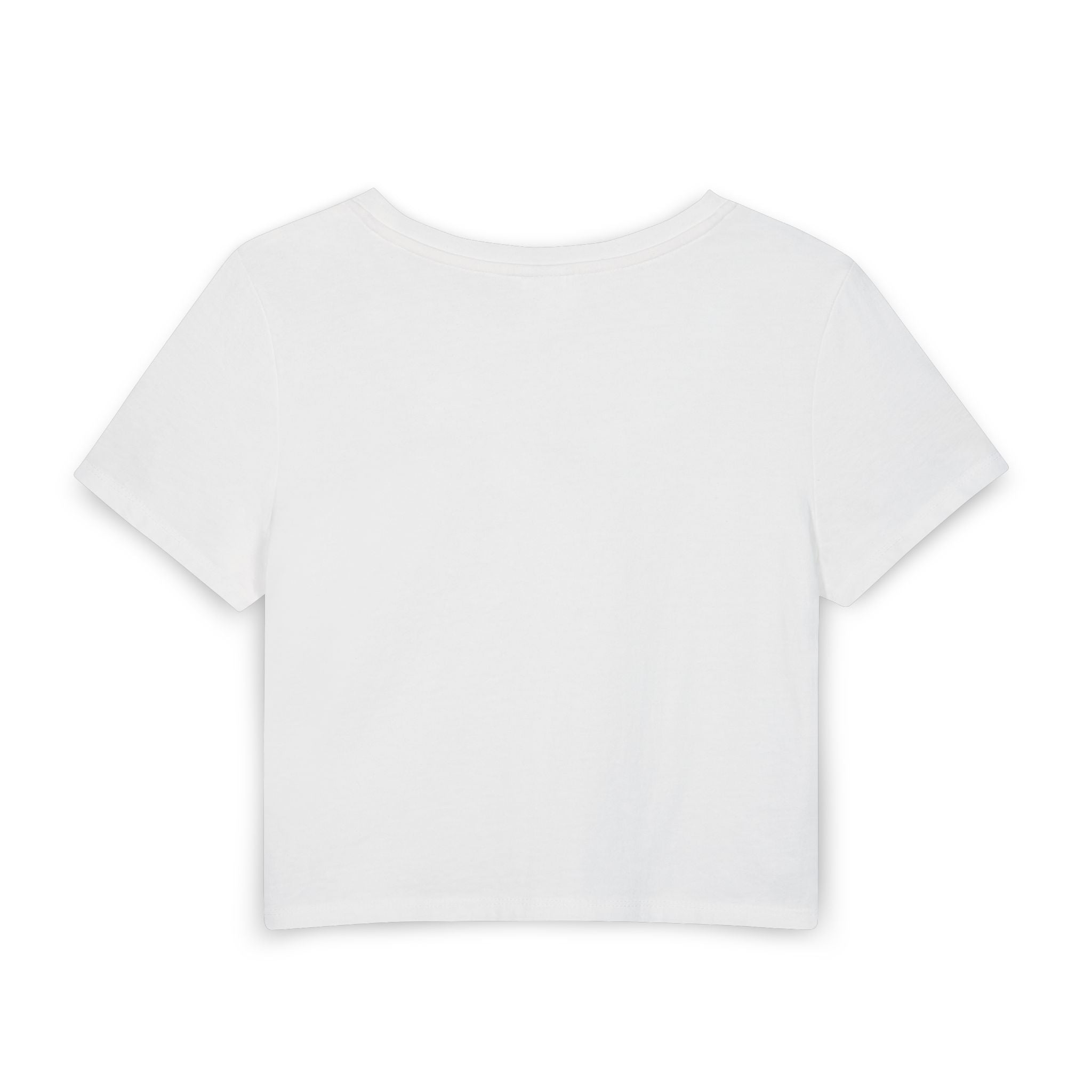 Women's Baby Tee — Minimal "Breathe" Micro-Text Crop Top