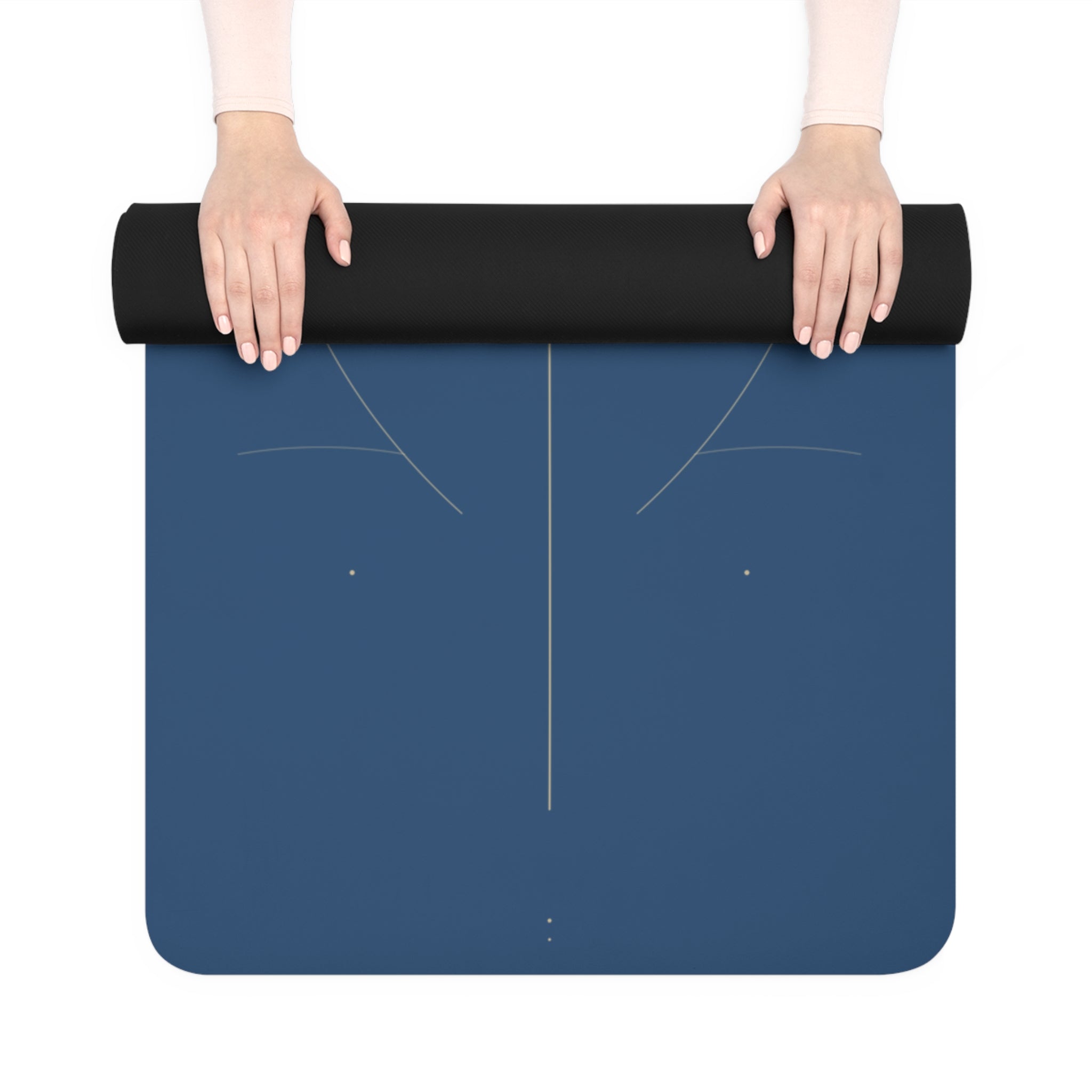 Non‑Slip Rubber Yoga Mat — Extra Grip Black Exercise Mat for Home & Studio