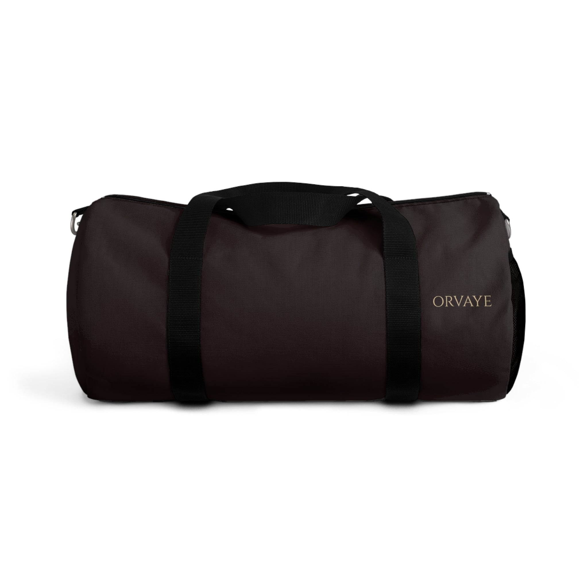 Classic Black Duffel Bag – Durable Travel & Gym Carryall (Orvaye Logo)