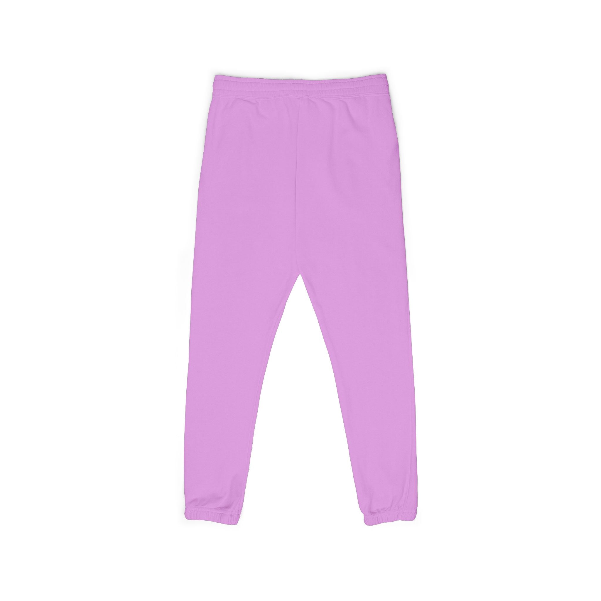 Garment-Dyed Fleece Sweatpants — Minimalist "aloha" Embroidered Lounge Joggers