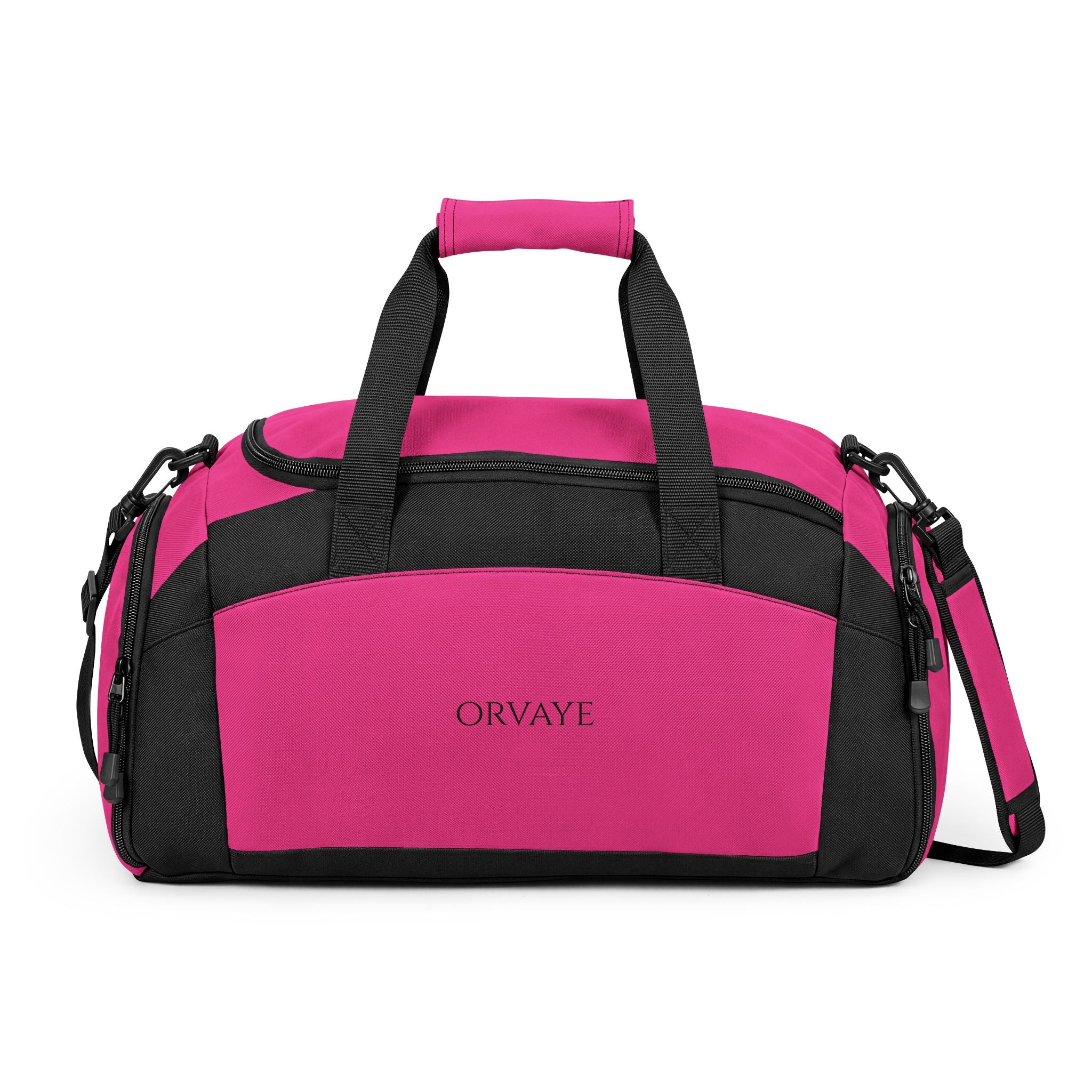 Black Duffel Gym Bag — Spacious Travel & Workout Tote with Shoulder Strap