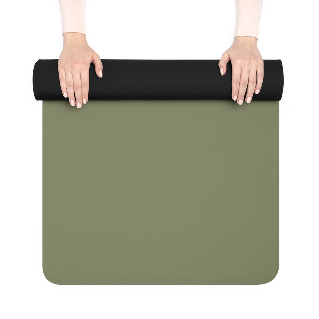 Eco Rubber Yoga Mat — Non-Slip Olive Green Exercise Mat