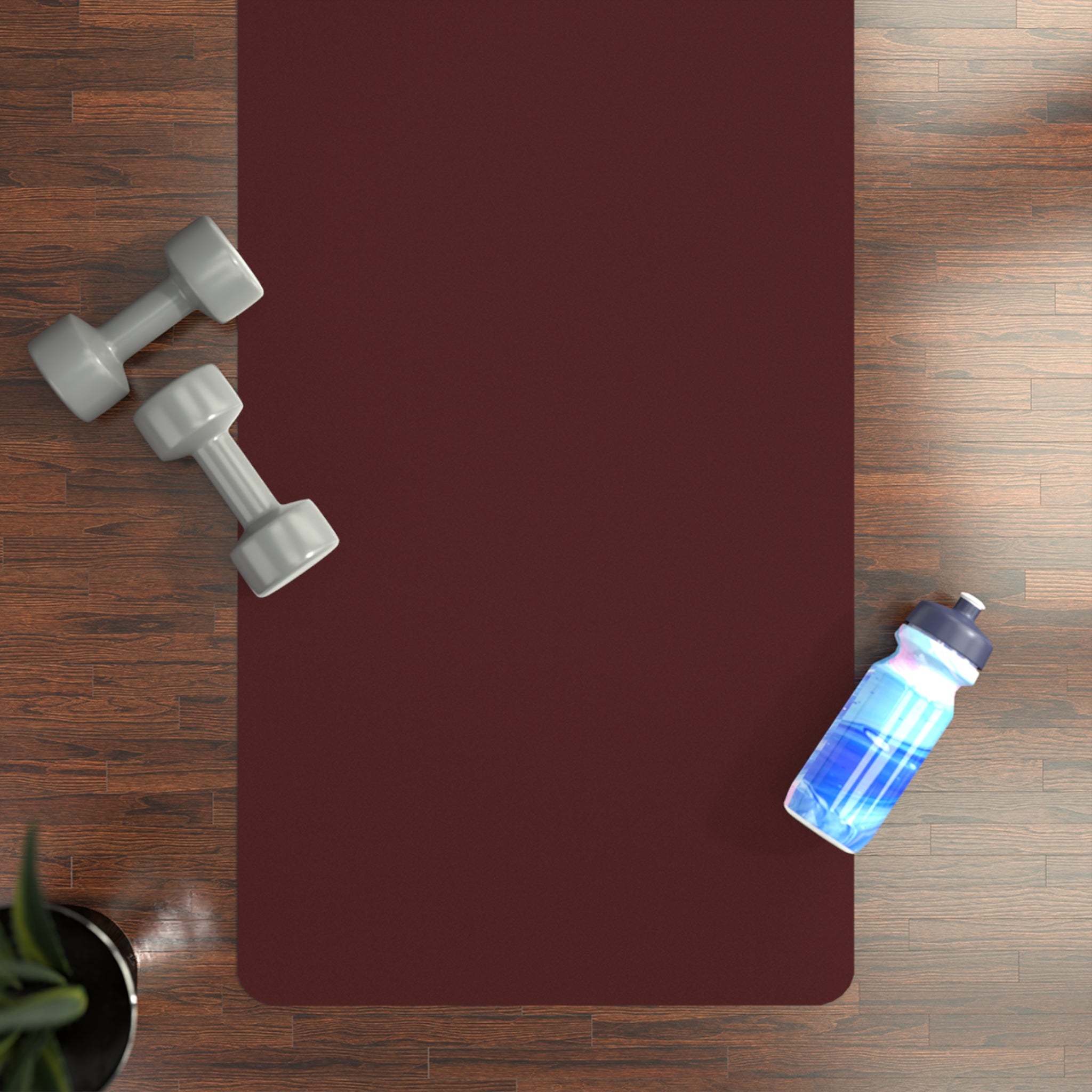 Eco Rubber Yoga Mat — Non‑Slip Burgundy Exercise Mat