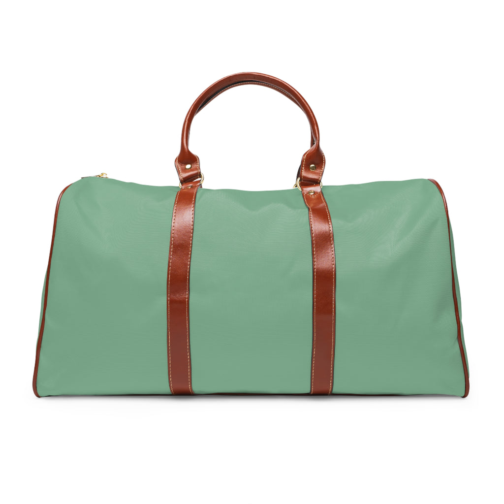 Waterproof Travel Duffel Bag – Mint Weekender with Leather Trim