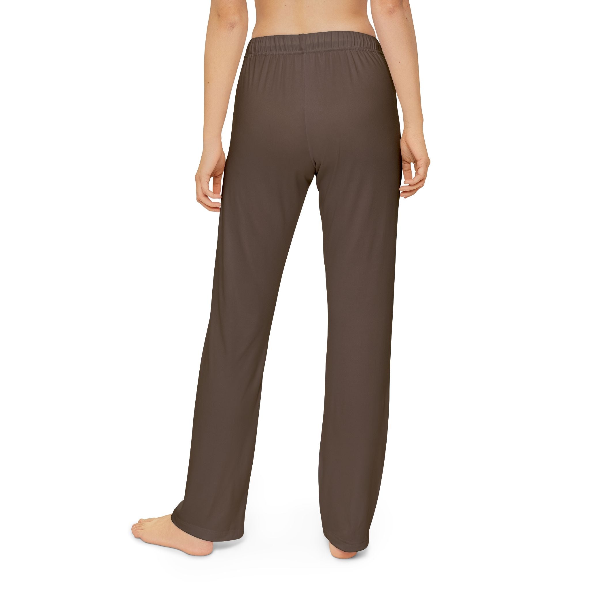 Kids Lounge Pants — Cozy Brown All-Over Print Relaxed Fit