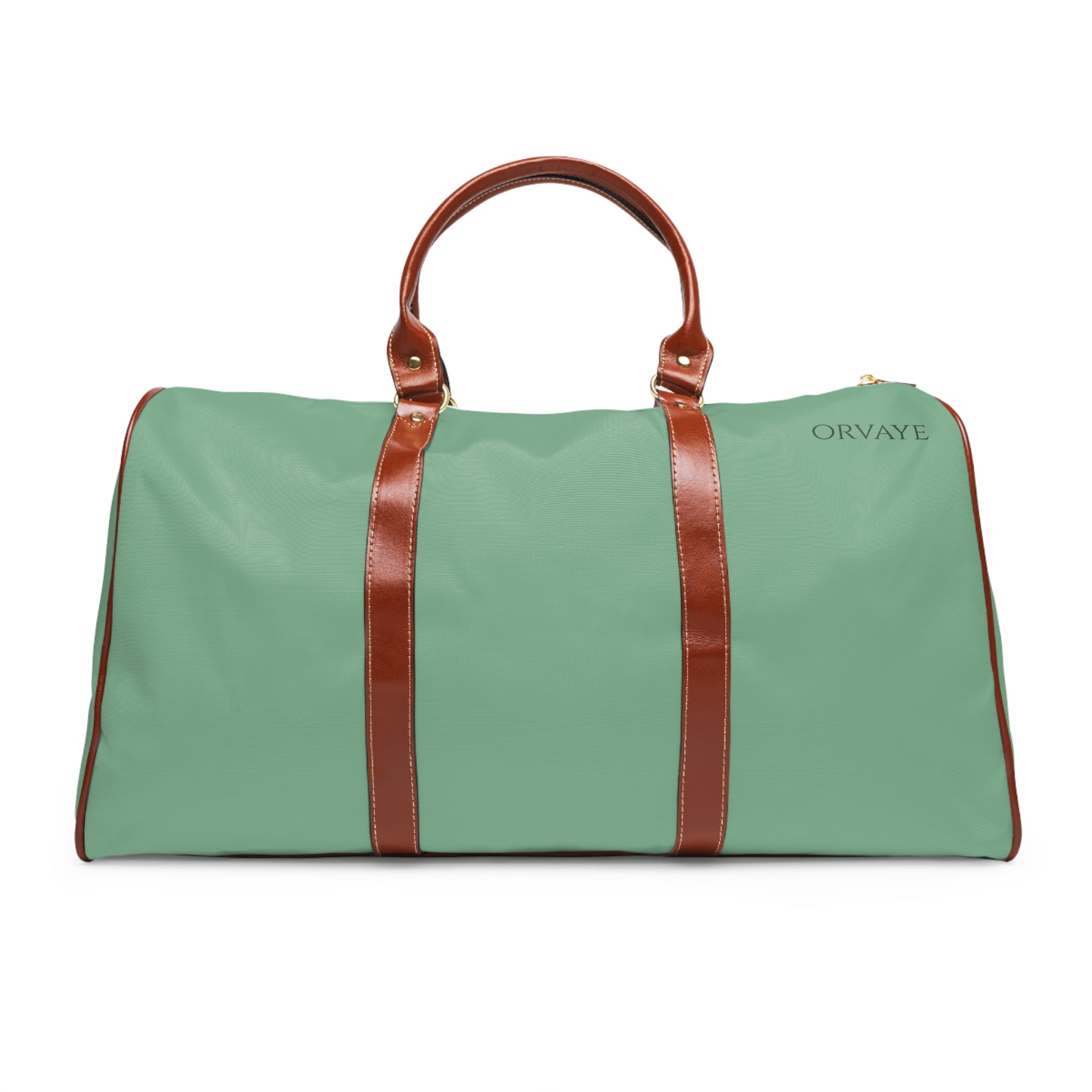Waterproof Travel Duffel Bag – Mint Weekender with Leather Trim