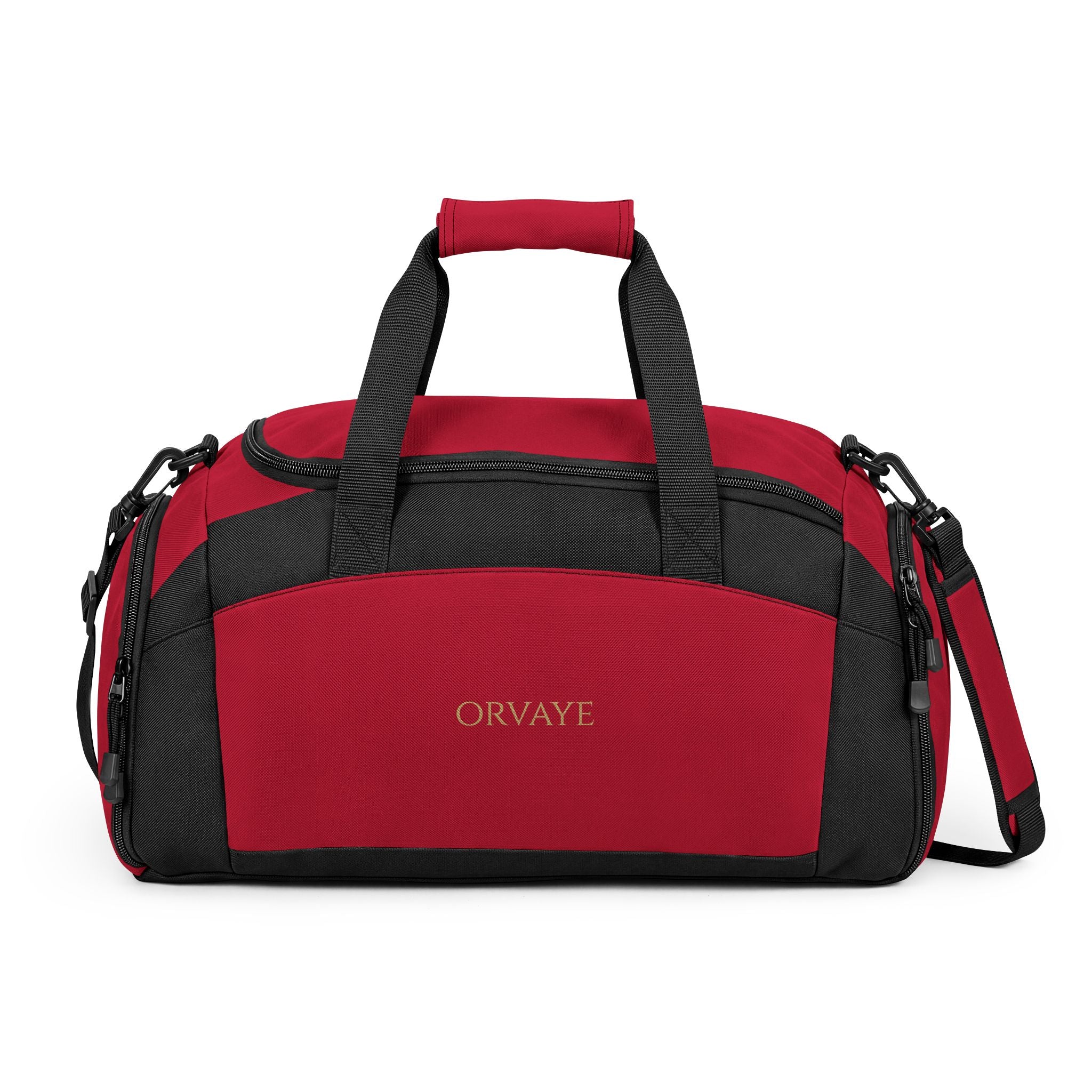 Black Duffel Gym Bag — Spacious Travel & Workout Tote with Shoulder Strap