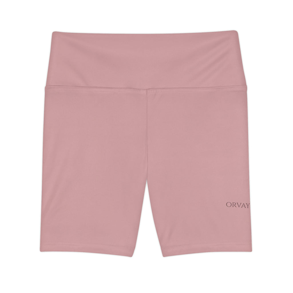 Women’s High-Waist Workout Shorts — Dusty Rose Active Bike Shorts