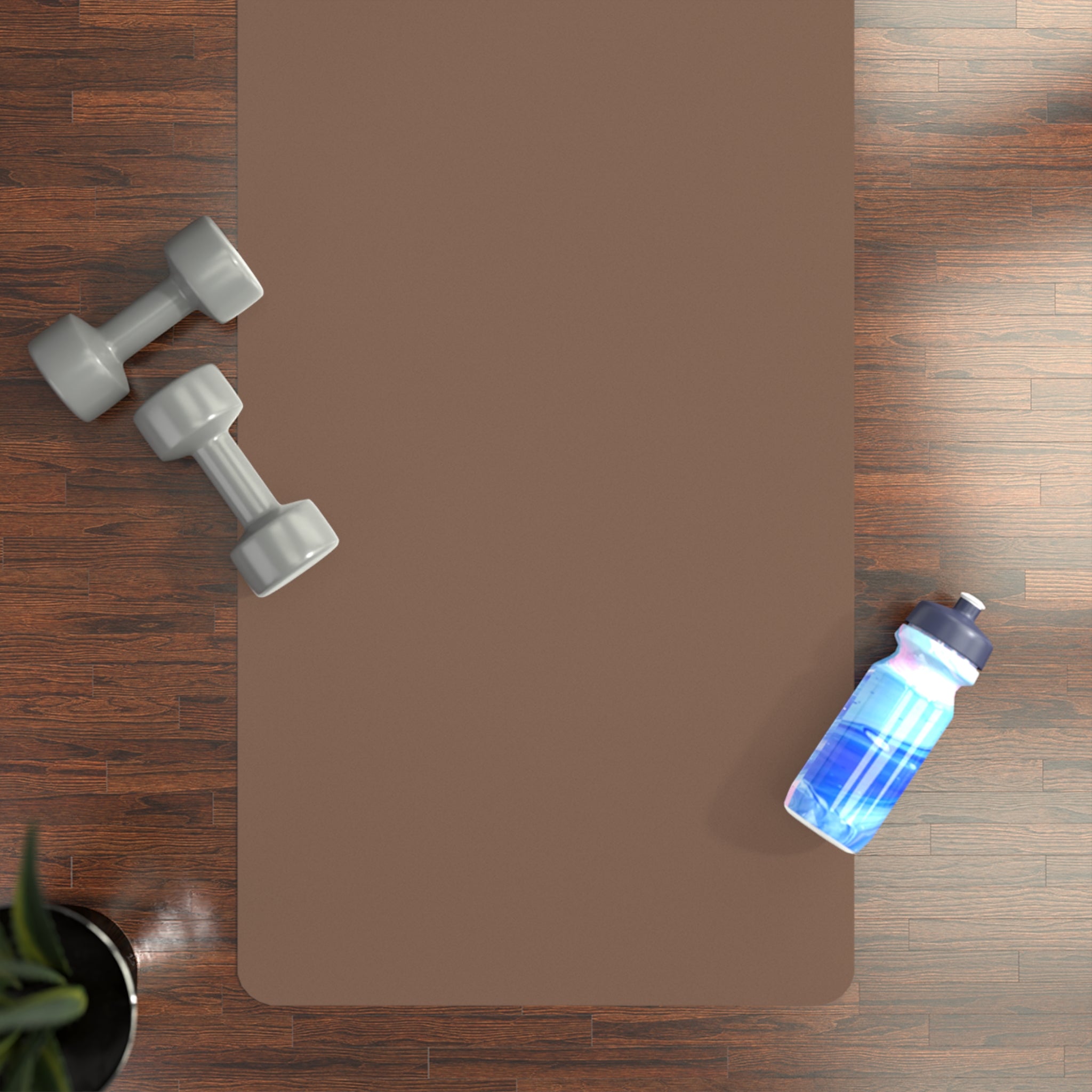 Natural Rubber Yoga Mat — Non-Slip Eco-Friendly Brown/Black Exercise Mat