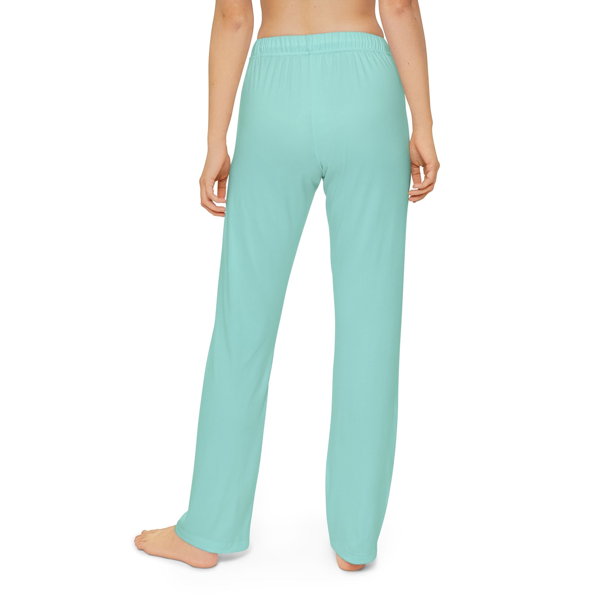 Kids Lounge Pants — Soft Aqua All-Over Print Cozy Sleep & Play Pants