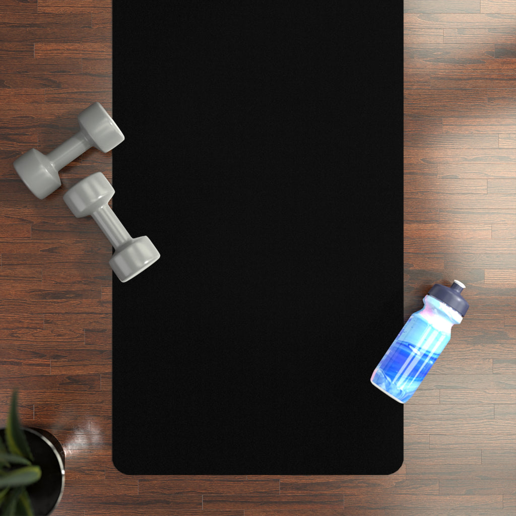 Black Natural Rubber Yoga Mat — Non-Slip Eco Exercise Mat
